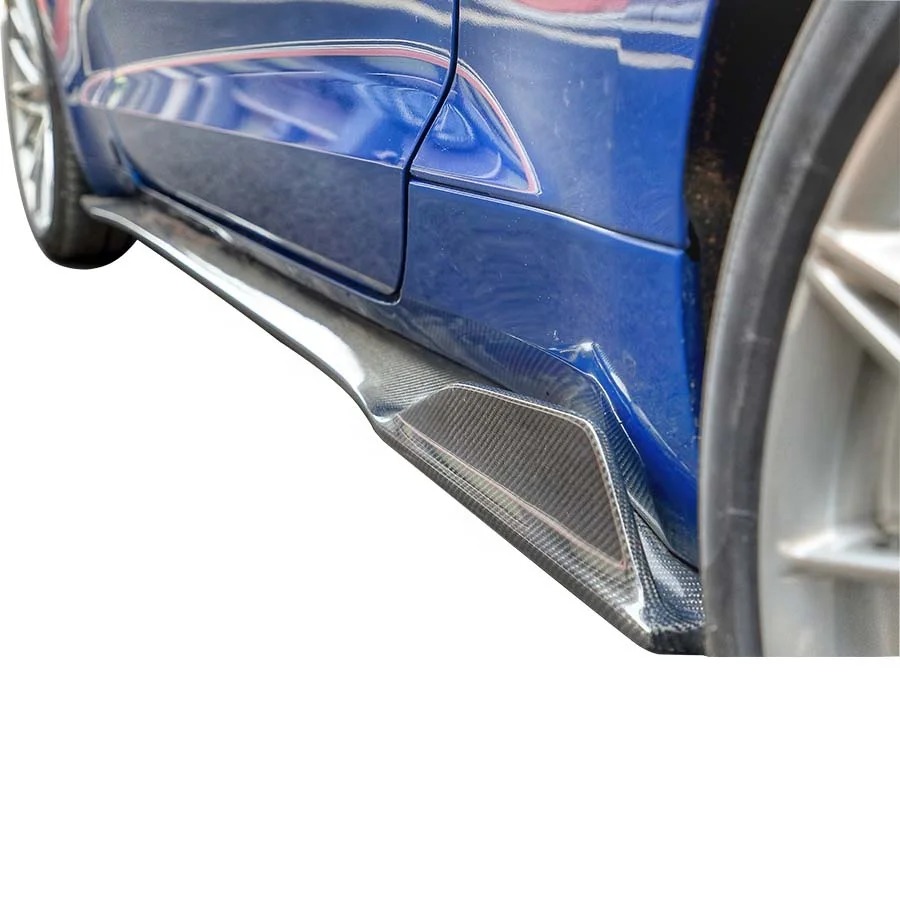For  Mustang Stylish Upgrade Carbon Fiber Body Kit Includes Side Skirts and Rocker OEM Bumper with New Stylish Bumper